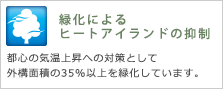 緑化によるヒートアイランドの抑制